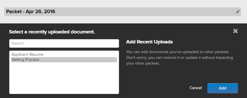 Creating a Packet | Granicus Support