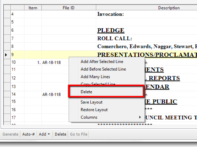 Legistar Quick Guide: Generating an Agenda | Granicus Support