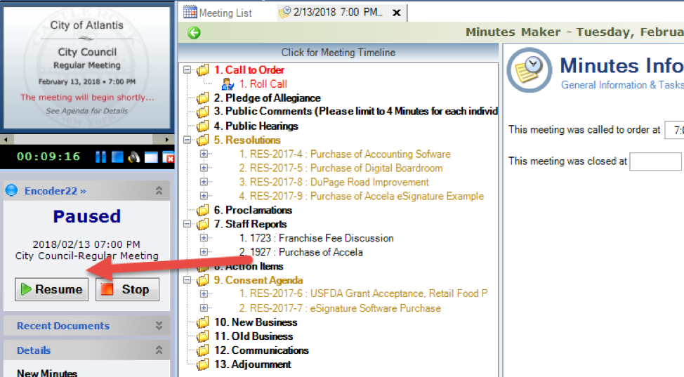 IQM2 Civic Streaming: Starting, Pausing, and Stopping | Granicus Support