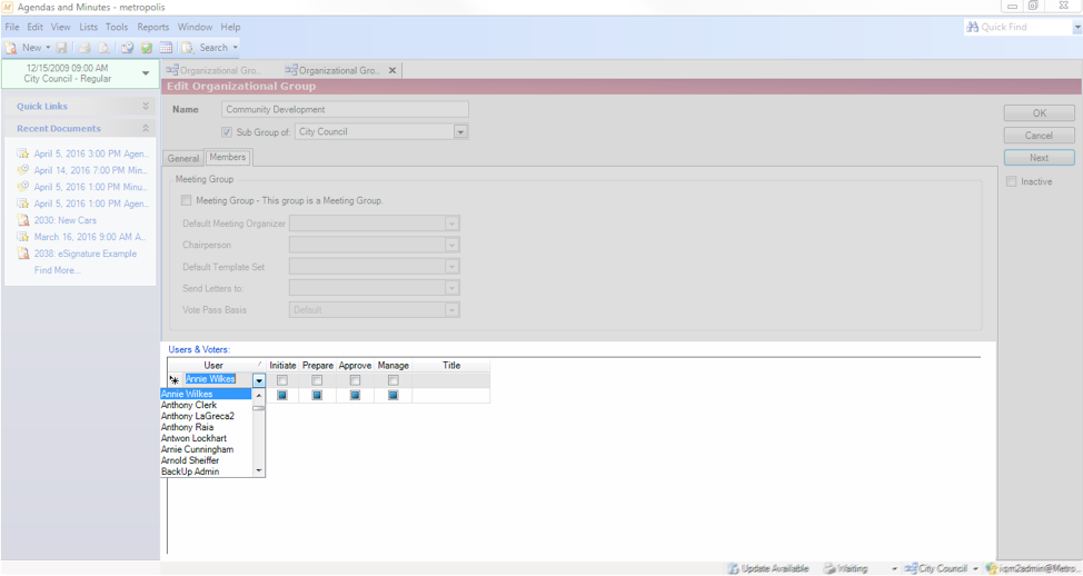 IQM2 Agendas & Minutes: Creating Departments and Meeting Groups ...