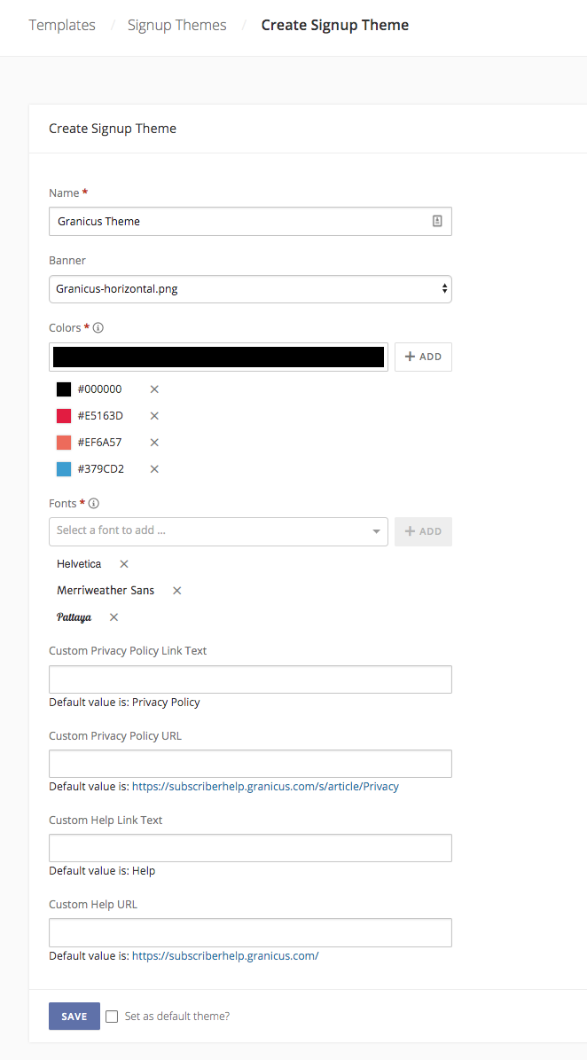 Creating a New Signup Theme | Granicus Support