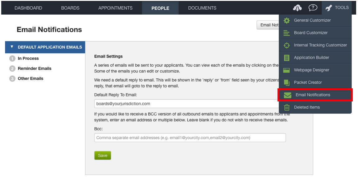 Edit Email Notifications | Granicus Support