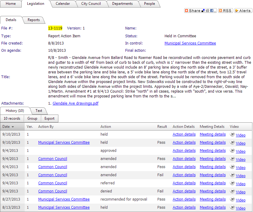 Legislation Tab | Granicus Support