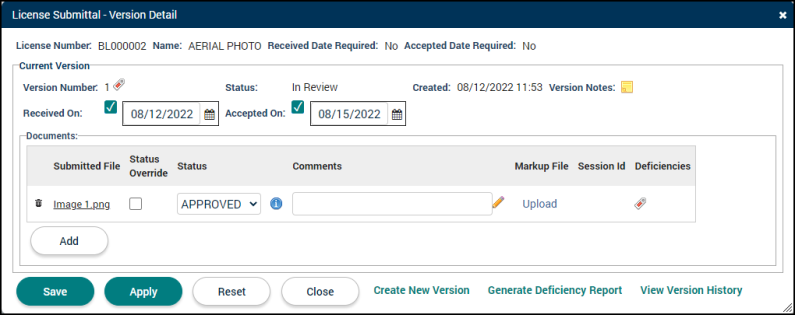 Licensing: Submittals Tab | Granicus Support