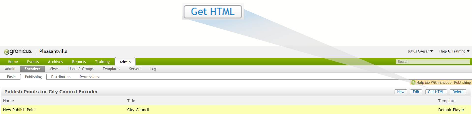 Editing Publish Points for Your Encoder | Granicus Support
