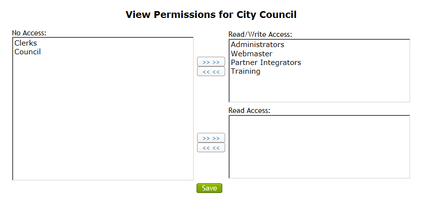 Setting Permissions for Your View Page | Granicus Support