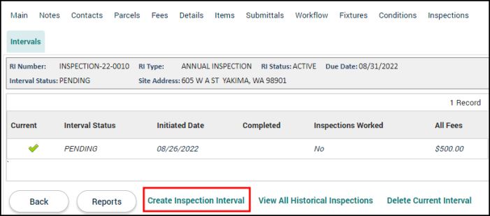 Recurring Inspections: Intervals Tab | Granicus Support