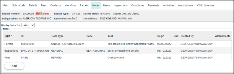 Licensing Tabs | Granicus Support