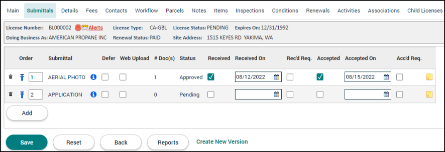 Licensing Tabs | Granicus Support