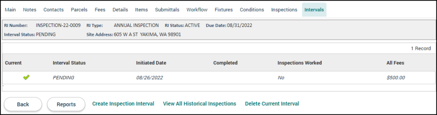 Recurring Inspection Tabs | Granicus Support