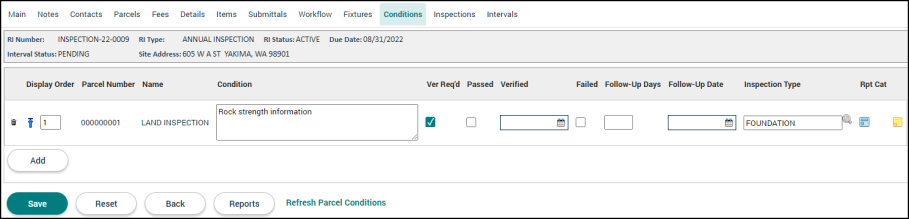 Recurring Inspection Tabs | Granicus Support