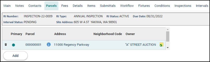Recurring Inspection Tabs | Granicus Support