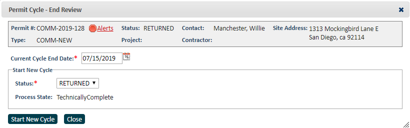 Permitting: Cycles Tab | Granicus Support