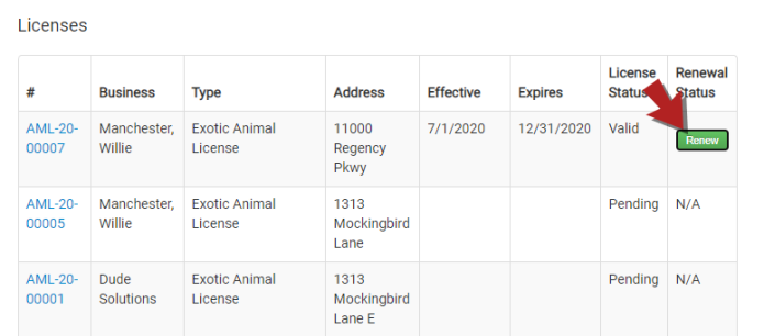 Renewing a License Application | Granicus Support