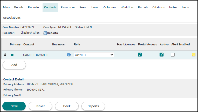 Code Enforcement Case Tabs | Granicus Support