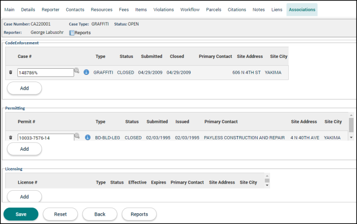 Code Enforcement Case Tabs | Granicus Support