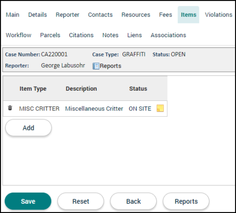 Code Enforcement Case Tabs | Granicus Support