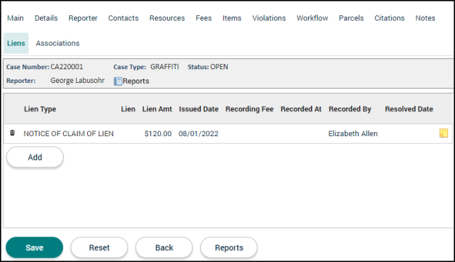 Code Enforcement Case Tabs | Granicus Support