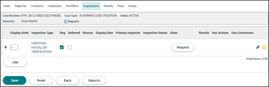 Code Enforcement: Inspections Tab | Granicus Support