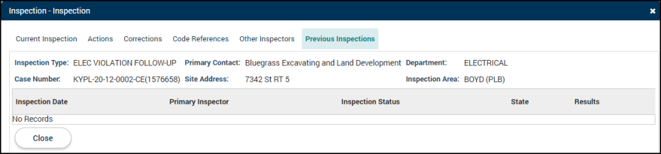 Code Enforcement: Inspections Tab | Granicus Support