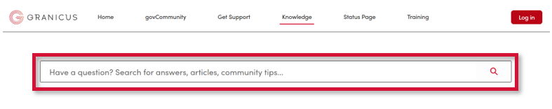 Support Portal - Navigating the Knowledge Base | Granicus Support