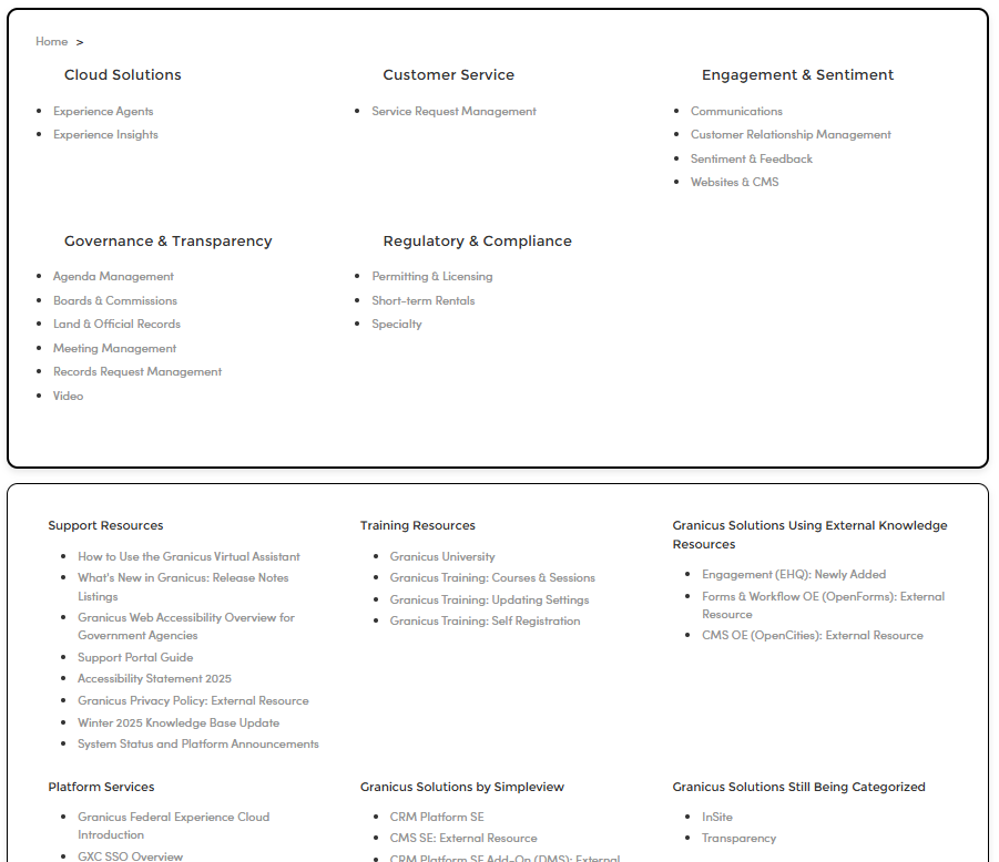 Support Portal - Navigating the Knowledge Base | Granicus Support