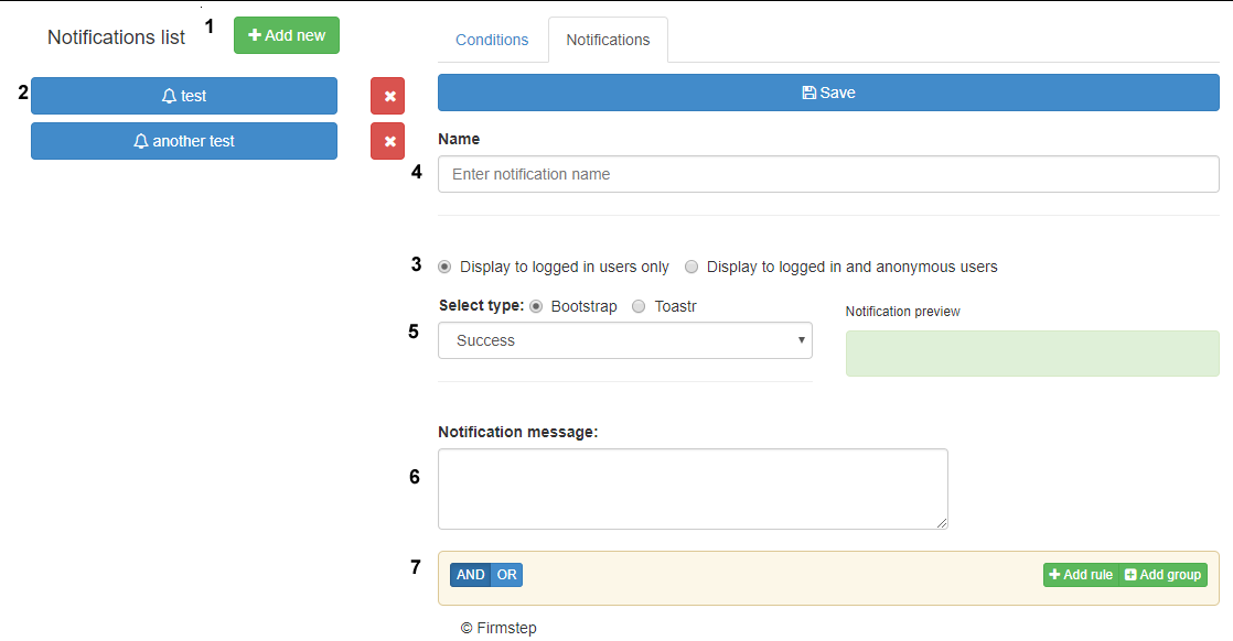setting up notifications