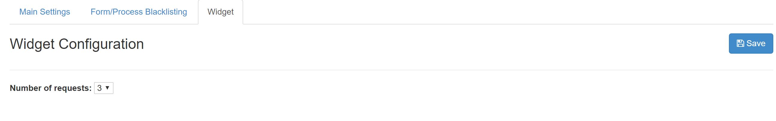 widget configuration