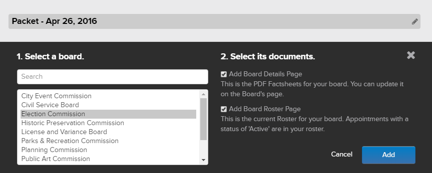 Creating a Packet | Granicus Support