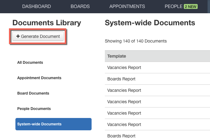 Generating Reports in Boards and Commissions | Granicus Support