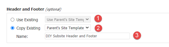 Header and footer settings for individual pages