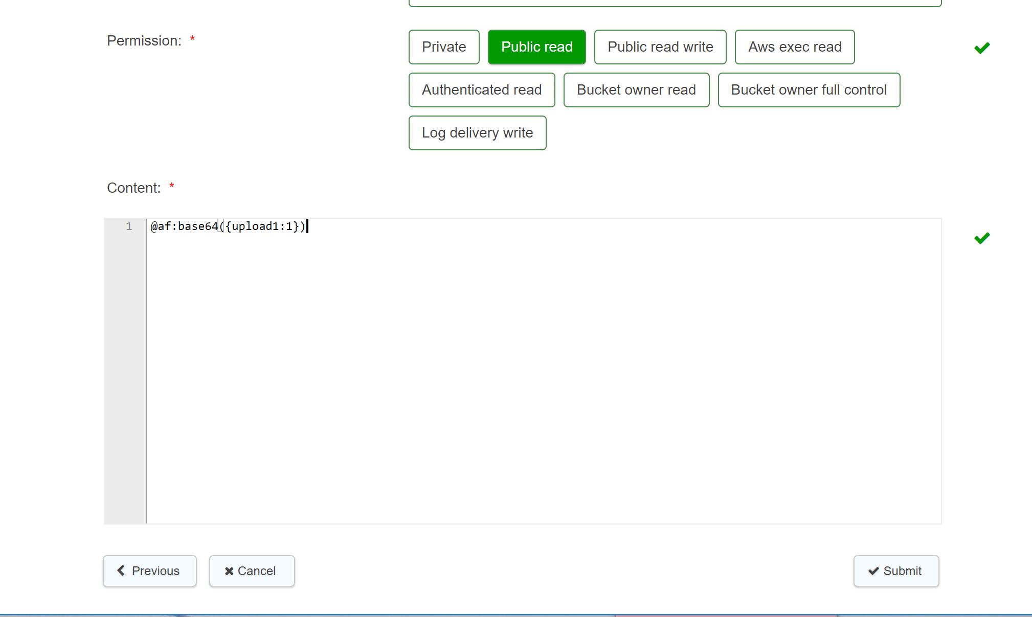 S3 integration permissions