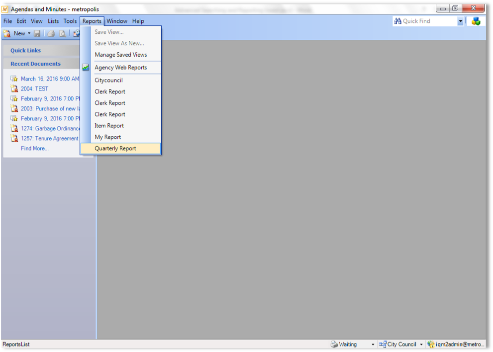 IQM2 Agendas & Minutes: Advanced Searching and Reporting | Granicus Support
