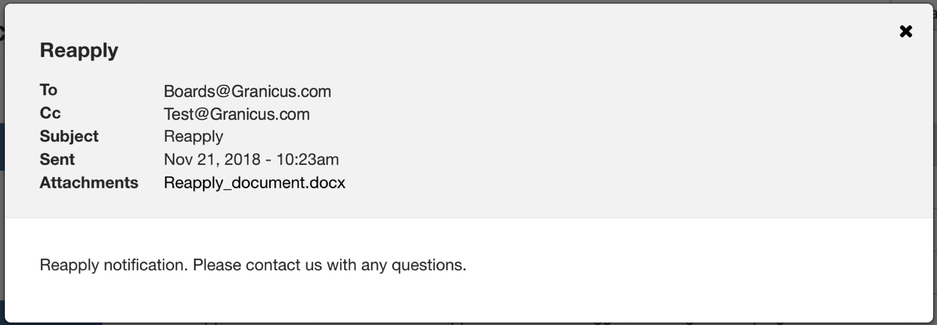 Sent Emails in Boards and Commissions | Granicus Support