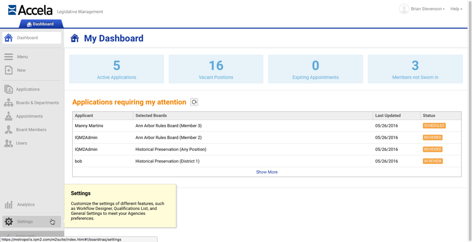 IQM2 Boards and Commissions: Settings | Granicus Support