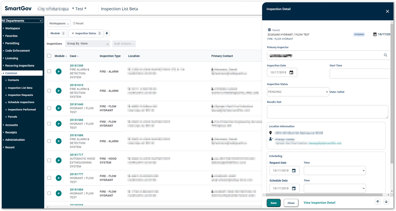 Inspection List | Granicus Support