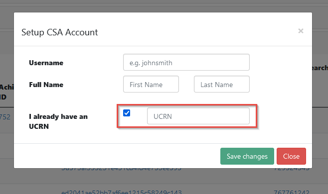 service add ucrn marked