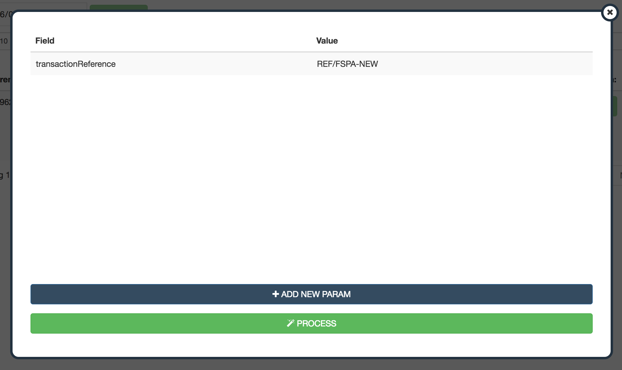 Failed payment transaction details