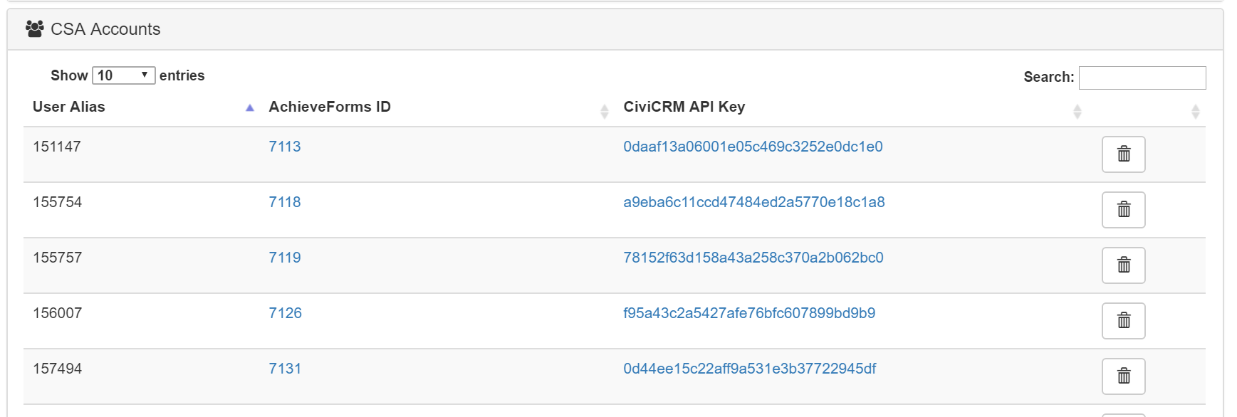 csa accounts