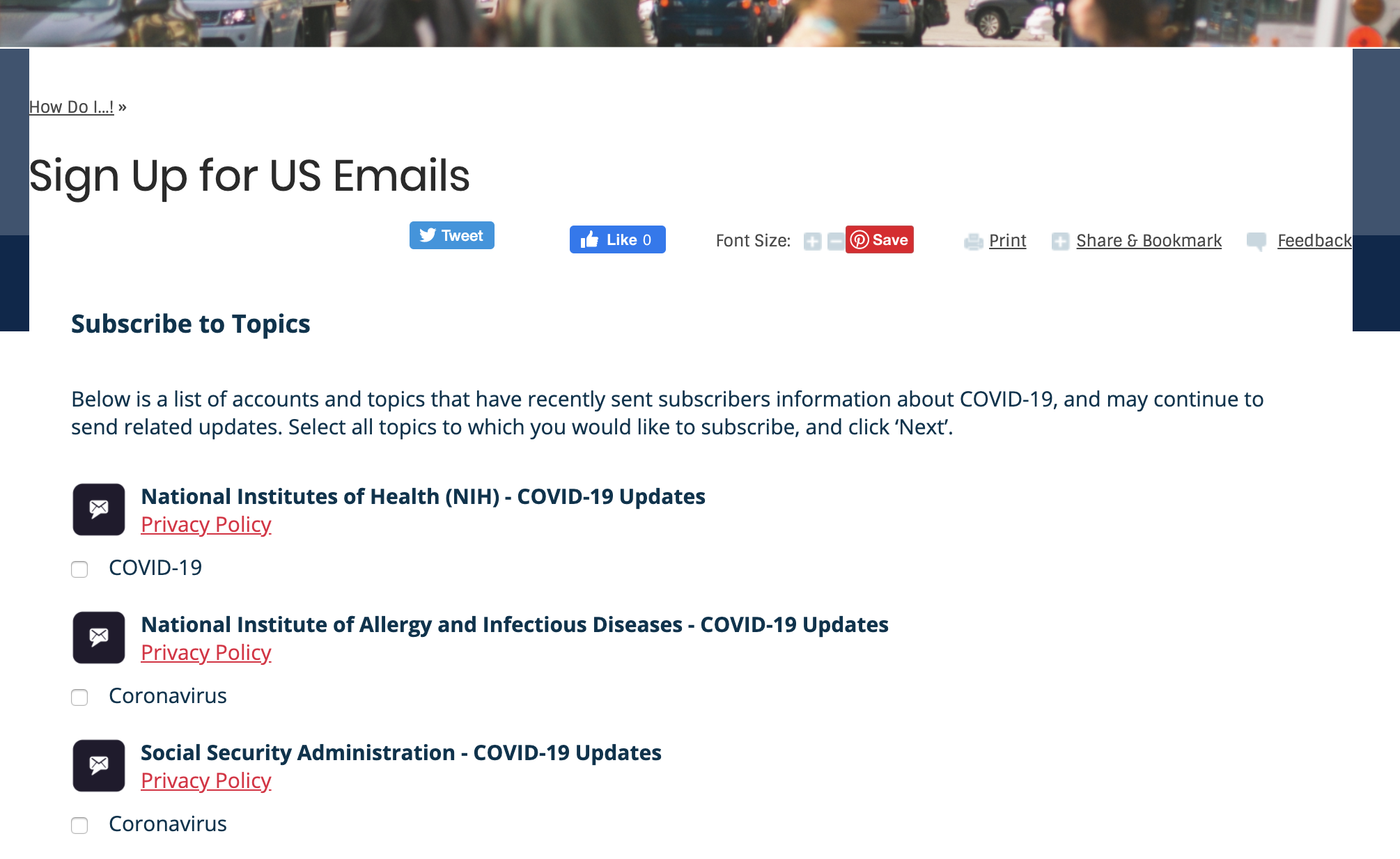 Embedded signup for federal