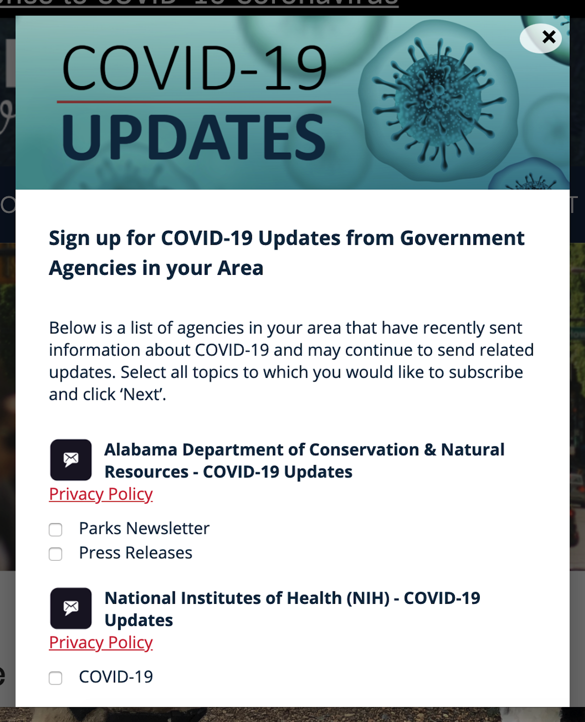 overlay signup for state