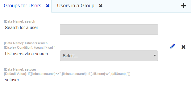 setting a user from a search
