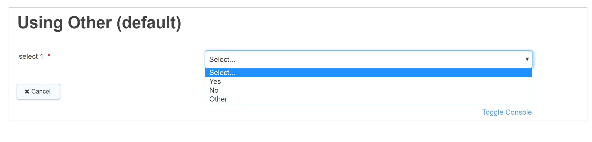allow other option