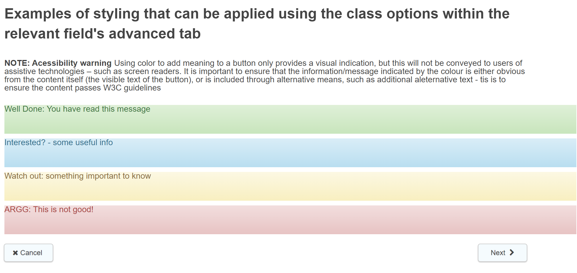 styling examples