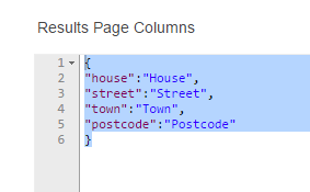 results page columns