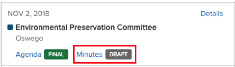 View minutes shortcut