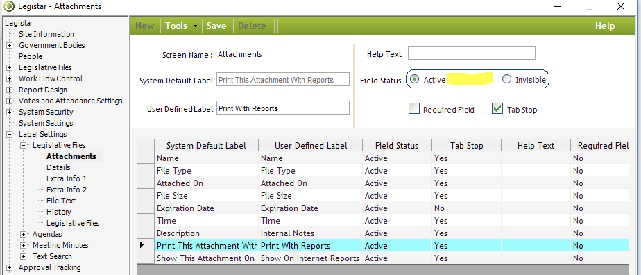 Legistar Attachments: Print This Attachment setting