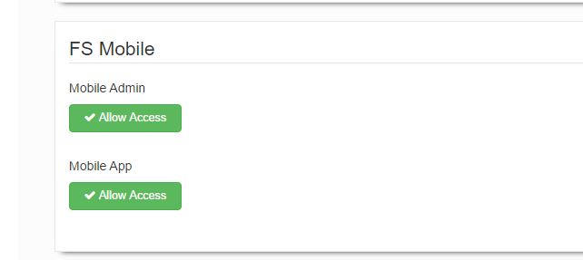 FS mobile permissions
