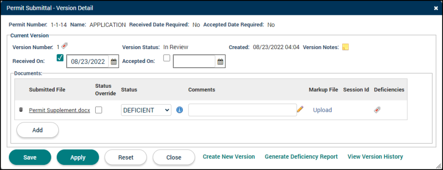 Permitting: Submittals Tab | Granicus Support