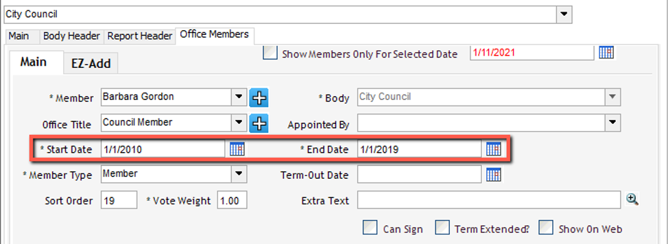 Show members only check box